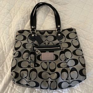Coach Black and Gray Tote Bag